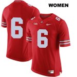 Women's NCAA Ohio State Buckeyes Taron Vincent #6 College Stitched No Name Authentic Nike Red Football Jersey AG20Q35ZR